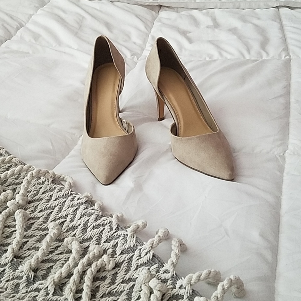 Faux Suede Heels
